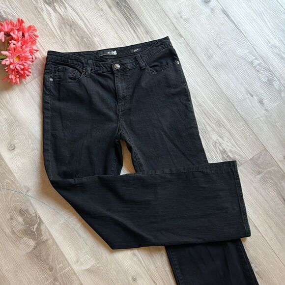 Seven7 Black Flare Jeans Size 12 - Picture 3 of 8